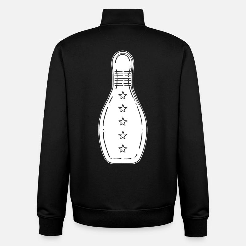 Jeu de bowling - Sweat zippé unisexe en coton bio Stanley/Stella - noir