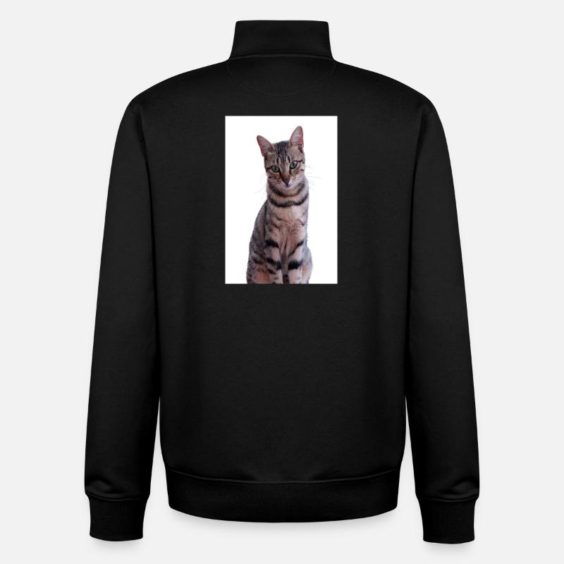 Chat Chats Chaton Chat Tigre - Sweat zippé unisexe en coton bio Stanley/Stella - noir