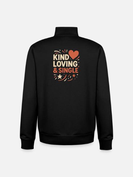 Positive Design for Lonely Hearts - Unisex Organic Zip Sweatshirt by Stanley/Stella - black