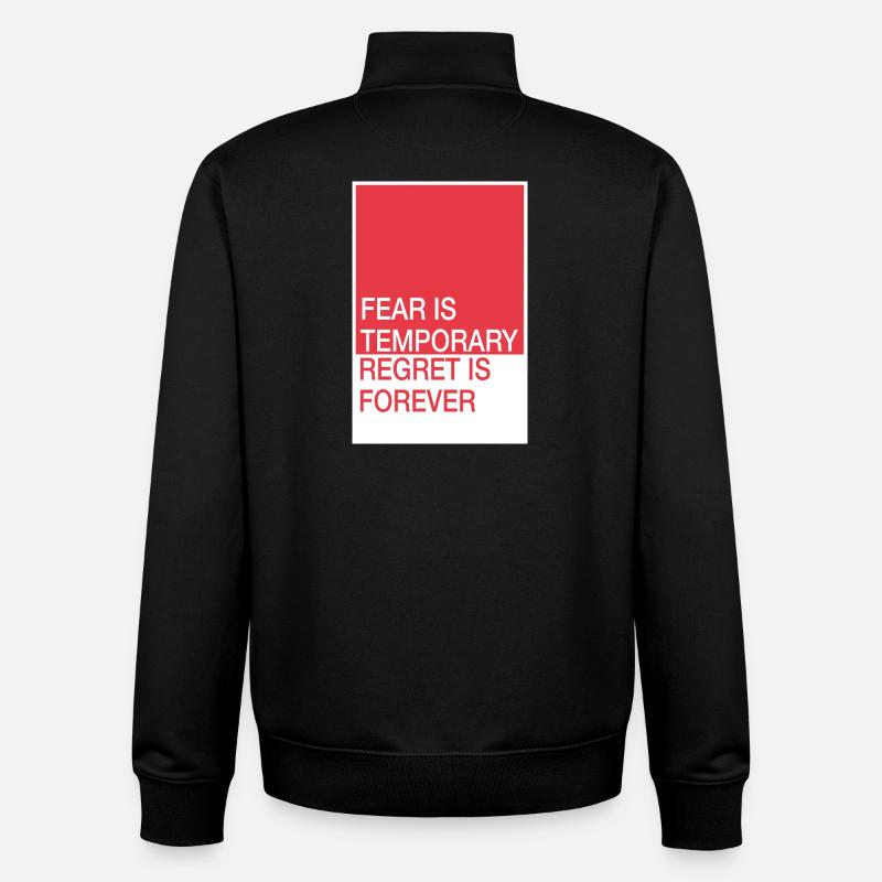 Fear passes - pride remains - Unisex Organic Zip Sweatshirt by Stanley/Stella - black
