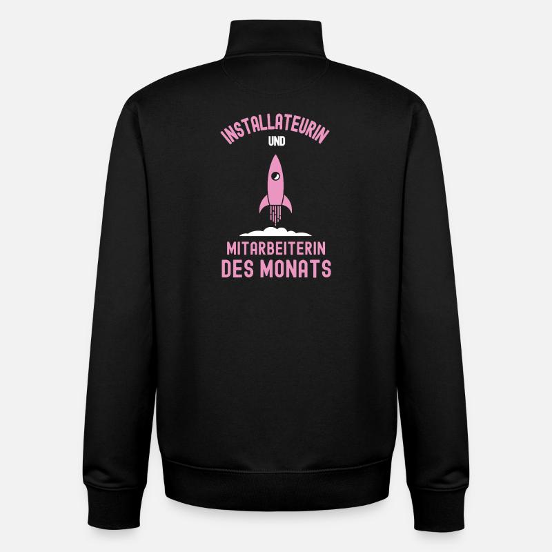 Meilleur Employé Plombier du Mois - Sweat zippé unisexe en coton bio Stanley/Stella - noir