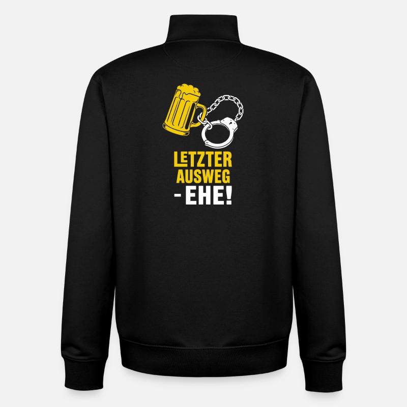Letzter Ausweg Ehe Meme - Unisex Organic Zip Sweatshirt von Stanley/Stella - Schwarz