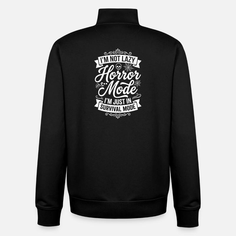 Horror-Modus: Überlebensmodus - Unisex Organic Zip Sweatshirt von Stanley/Stella - Schwarz