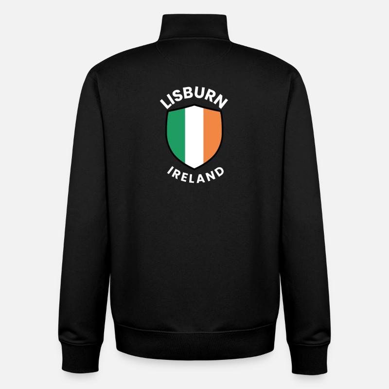 Lisburn Shield Irish Flag Tee - Unisex Organic Zip Sweatshirt von Stanley/Stella - Schwarz