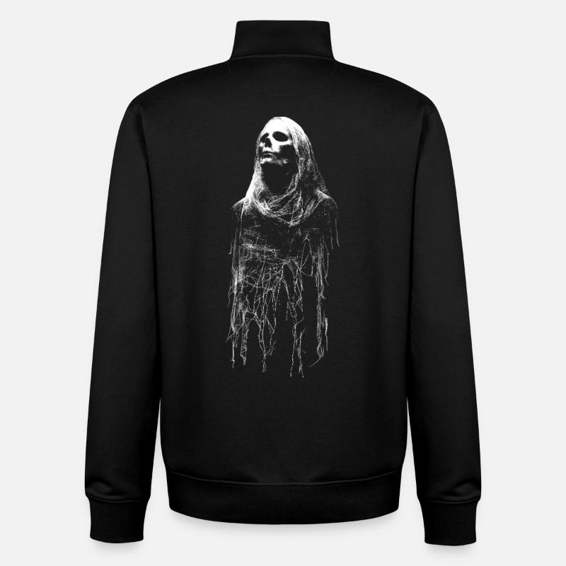 Schleiergeist im Spukgewand - Unisex Organic Zip Sweatshirt von Stanley/Stella - Schwarz