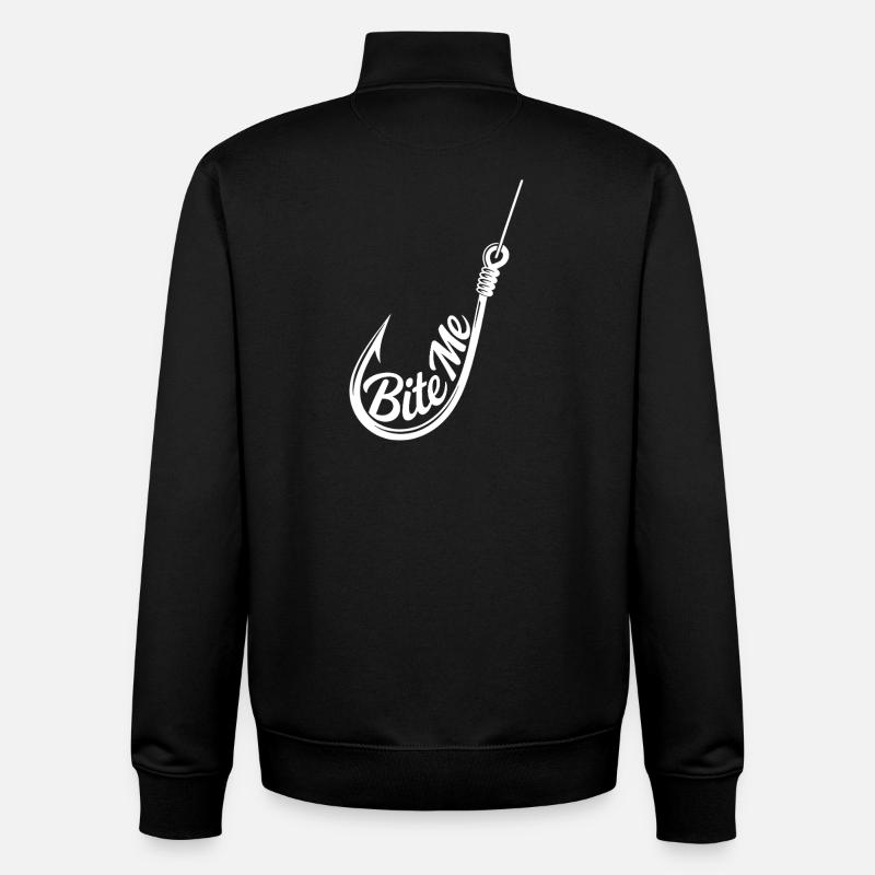 Bite Me Hook Silhouette Tee - Unisex Organic Zip Sweatshirt von Stanley/Stella - Schwarz