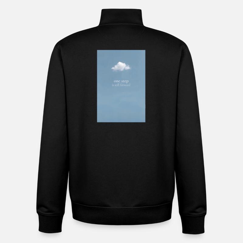 Un pas reste à avancer - Sweat zippé unisexe en coton bio Stanley/Stella - noir