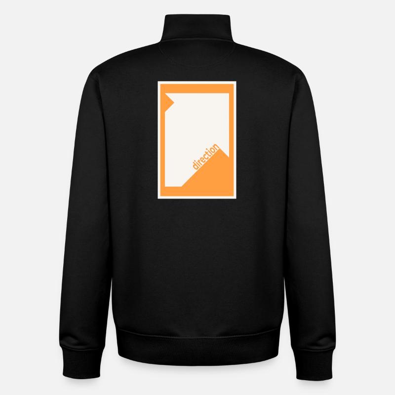 Direction Poster Orange – Modern Graphic - Unisex Organic Zip Sweatshirt von Stanley/Stella - Schwarz