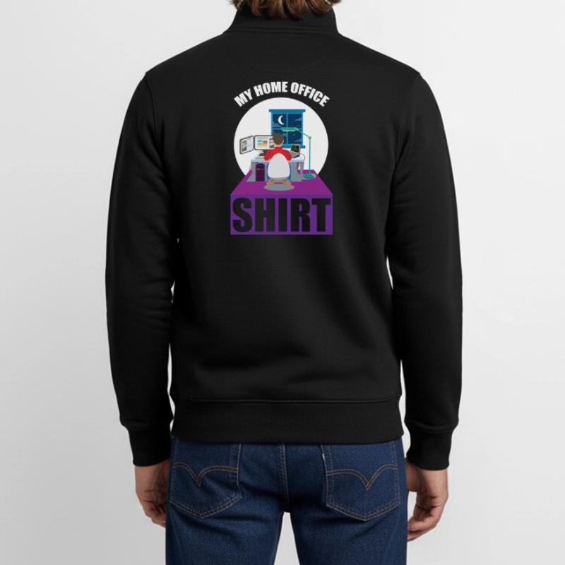Night Shift Coder Programmer Desk Graphic Unisex Organic Zip Sweatshirt von Stanley/Stella