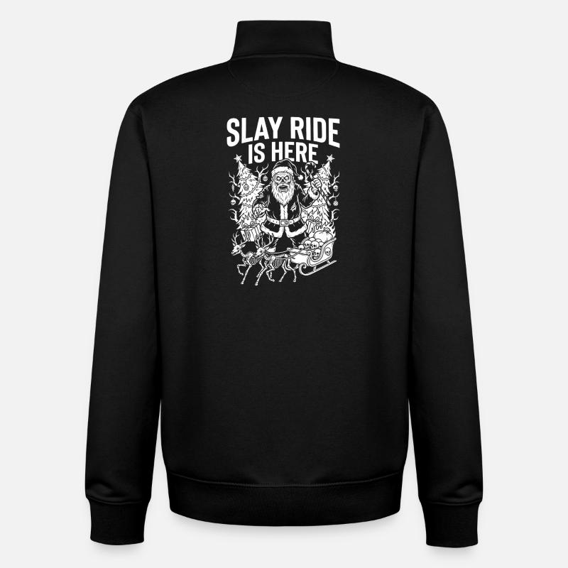 Slay Ride Gothic Christmas - Sweat zippé unisexe en coton bio Stanley/Stella - noir