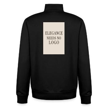 Elegance Needs No Logo – Quiet Luxury Design - Unisex Organic Zip Sweatshirt von Stanley/Stella - Schwarz - Hinten - AI Model Male 185 light (185cm)