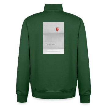 Dont wait minimalist Motivation Spruch - Unisex Organic Zip Sweatshirt von Stanley/Stella - Flaschengrün - Hinten - AI Model Male 185 dark (185cm)