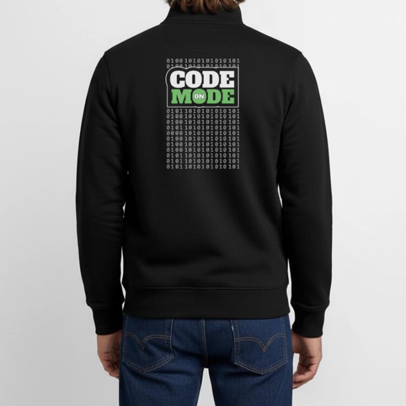 Code Mode Activé - Programmeur Ingénieur logiciel Codeur Sweat zippé unisexe en coton bio Stanley/Stella