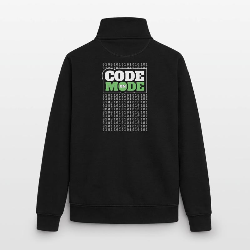 Code Mode Activé - Programmeur Ingénieur logiciel Codeur Sweat zippé unisexe en coton bio Stanley/Stella