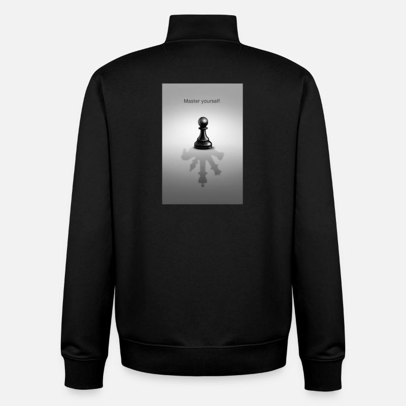 Master Yourself Minimal Mindset Design - Unisex Organic Zip Sweatshirt by Stanley/Stella - black
