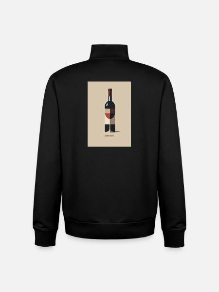 Wine Not funny wine saying - Unisex Organic Zip Sweatshirt by Stanley/Stella - black
