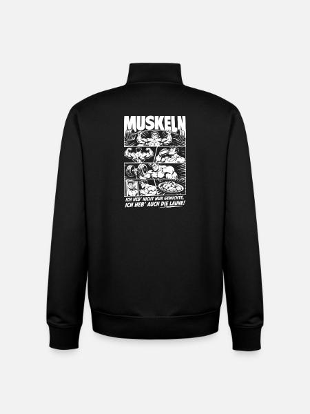 Muskel Training Comic Power Szene - Unisex Organic Zip Sweatshirt von Stanley/Stella - Schwarz