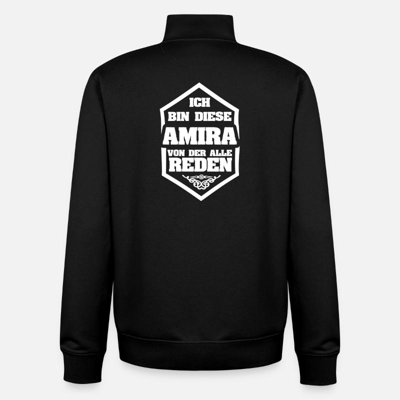 Spruch Amira - Unisex Organic Zip Sweatshirt von Stanley/Stella - Schwarz