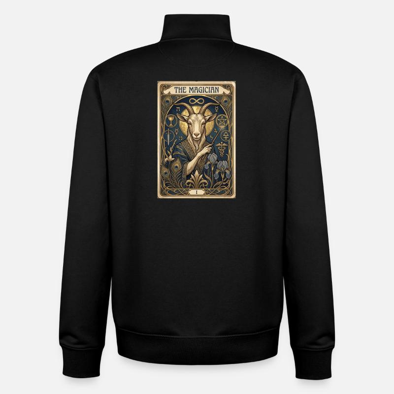 Ziegenbock, der Magier - Unisex Organic Zip Sweatshirt von Stanley/Stella - Schwarz