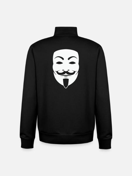 Anonymus_Maske - Unisex Organic Zip Sweatshirt by Stanley/Stella - black