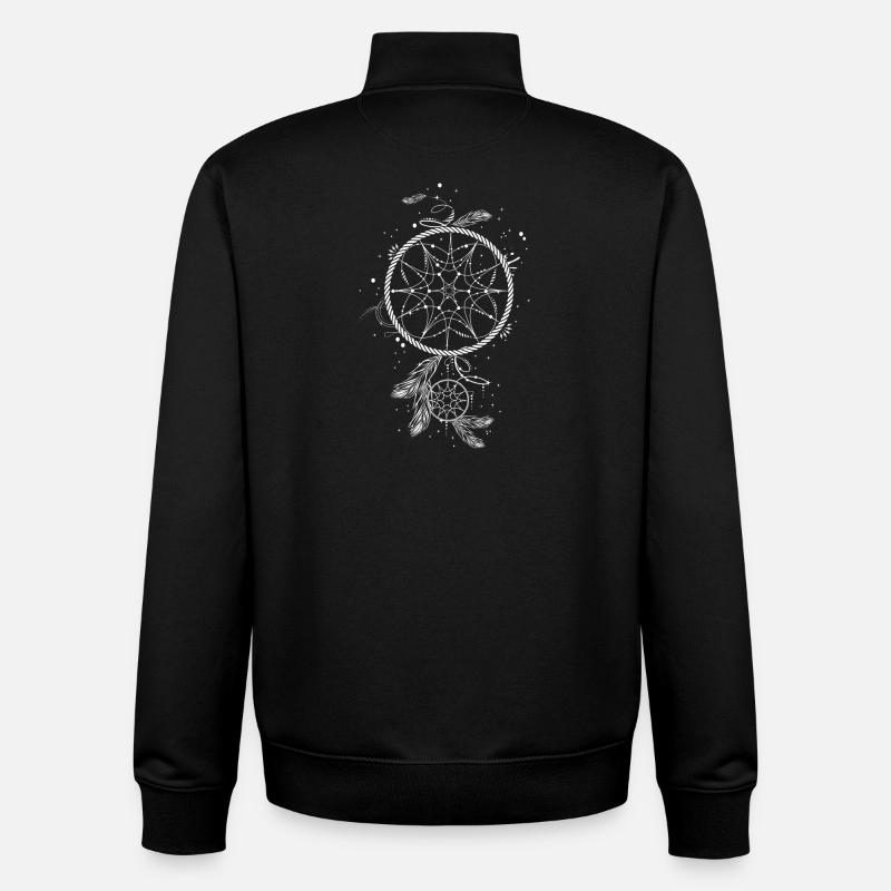 Un capteur de rêve - Sweat zippé unisexe en coton bio Stanley/Stella - noir