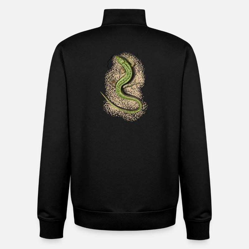 Lizard - Unisex Organic Zip Sweatshirt by Stanley/Stella - black