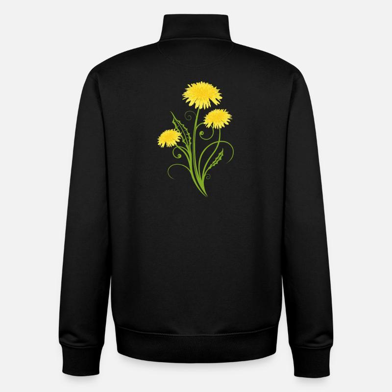Realistic dandelion, Löwenzahn, Pusteblume - Unisex Organic Zip Sweatshirt von Stanley/Stella - Schwarz