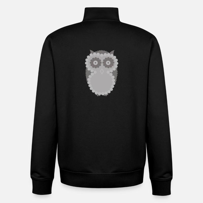 Eule - Unisex Organic Zip Sweatshirt von Stanley/Stella - Schwarz