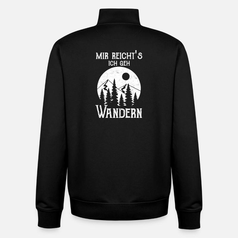 Randonneurs randonneurs - Sweat zippé unisexe en coton bio Stanley/Stella - noir