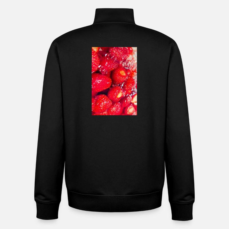Frische Erdbeeren Erdbeerposter - Unisex Organic Zip Sweatshirt von Stanley/Stella - Schwarz