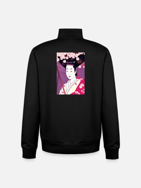 Geisha 4 - Unisex Organic Zip Sweatshirt by Stanley/Stella - black