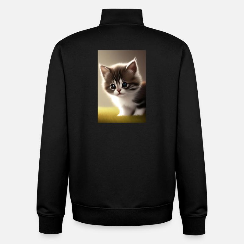Baby Katze - Unisex Organic Zip Sweatshirt von Stanley/Stella - Schwarz