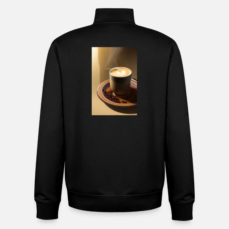 Kaffee, Kaffeebohnen - Unisex Organic Zip Sweatshirt von Stanley/Stella - Schwarz