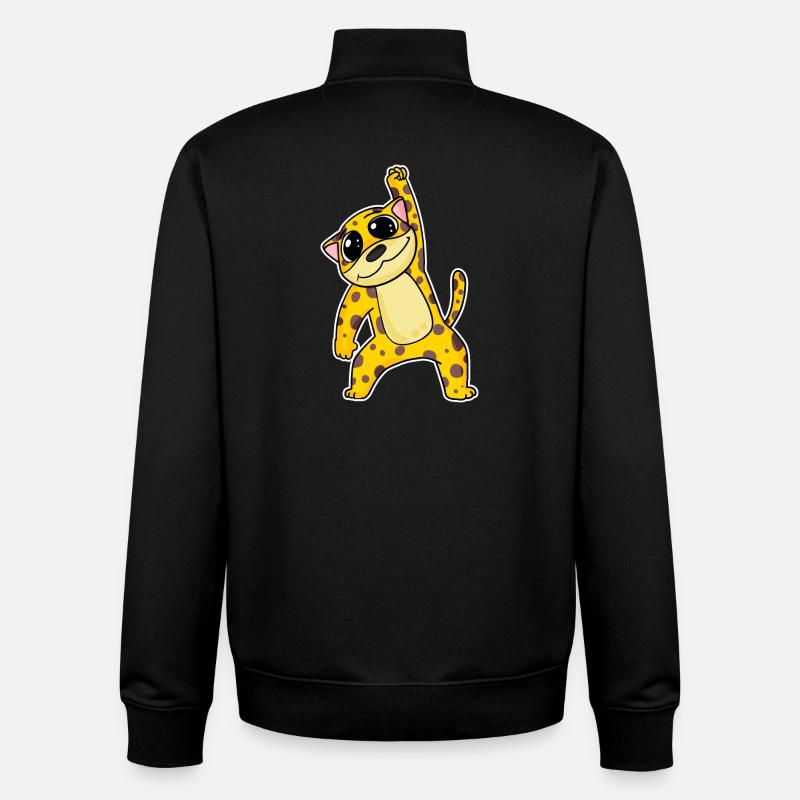 Jaguar Cat - Unisex Organic Zip Sweatshirt by Stanley/Stella - black