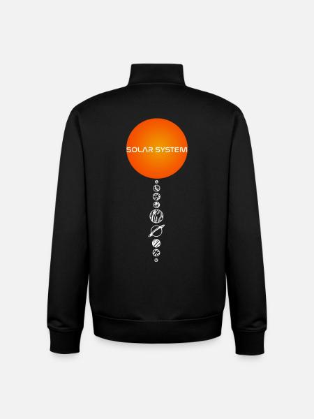 The Sun and the Planets - Unisex Organic Zip Sweatshirt by Stanley/Stella - black