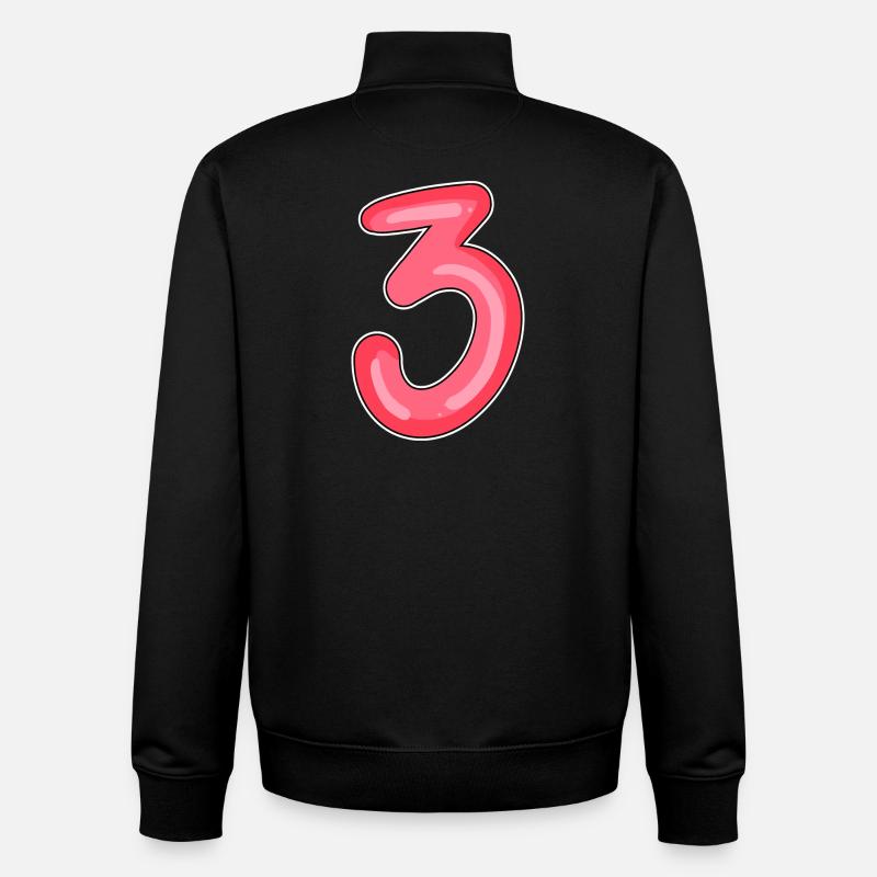 3 - Three - Unisex Organic Zip Sweatshirt by Stanley/Stella - black