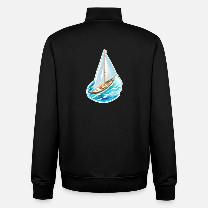 Segelschiff - Unisex Organic Zip Sweatshirt von Stanley/Stella - Schwarz