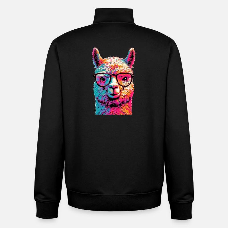 Alpaca - Unisex Organic Zip Sweatshirt by Stanley/Stella - black