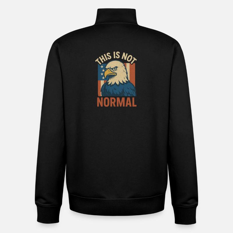 Pas un Patriot Eagle normal - Sweat zippé unisexe en coton bio Stanley/Stella - noir