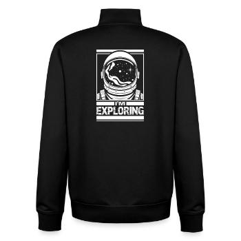 I'm Exploring - Unisex Organic Zip Sweatshirt by Stanley/Stella - black - Back - AI Model Male 185 light (185cm)