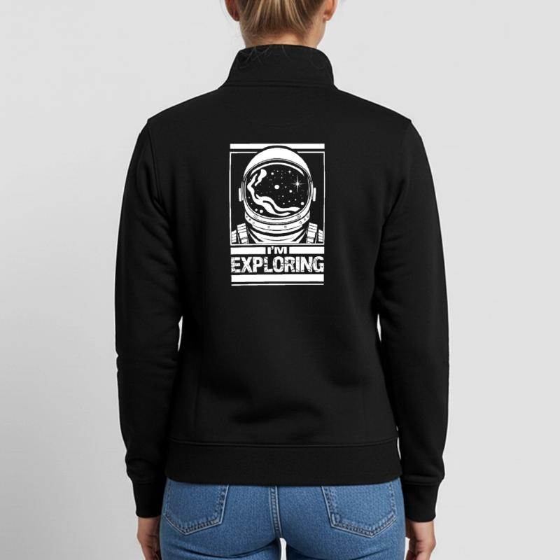 I'm Exploring Unisex Organic Zip Sweatshirt by Stanley/Stella
