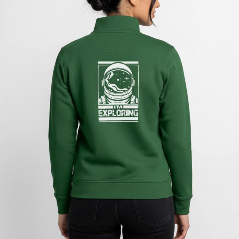I'm Exploring Unisex Organic Zip Sweatshirt by Stanley/Stella