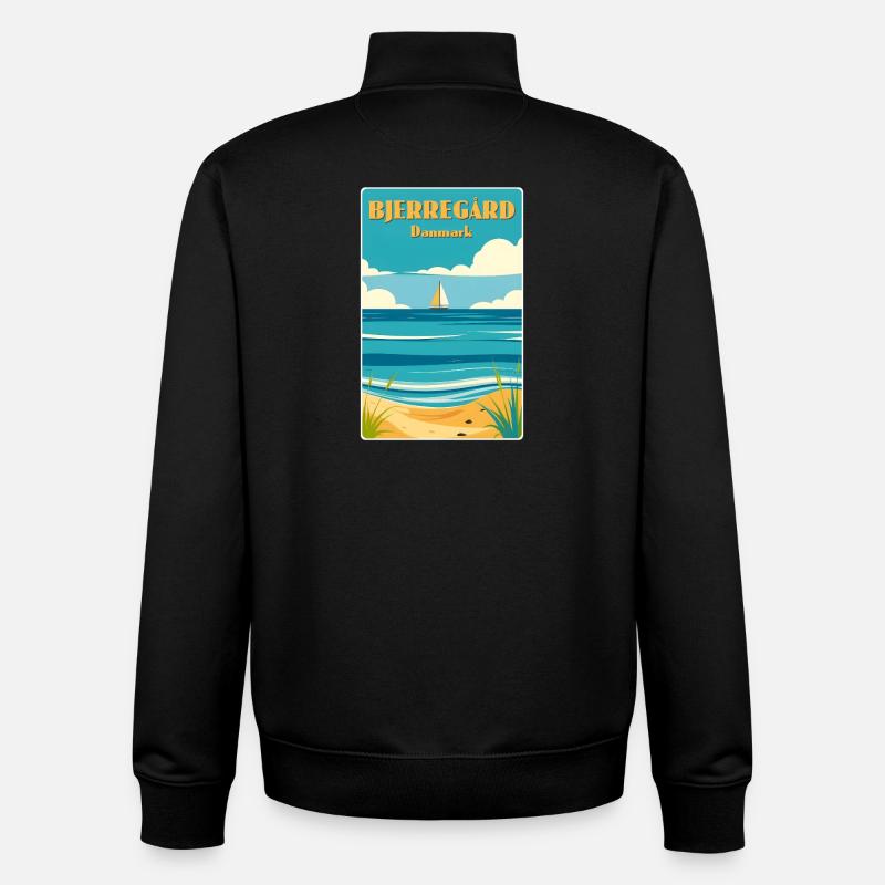 Bjerregard, Denmark - Unisex Organic Zip Sweatshirt by Stanley/Stella - black