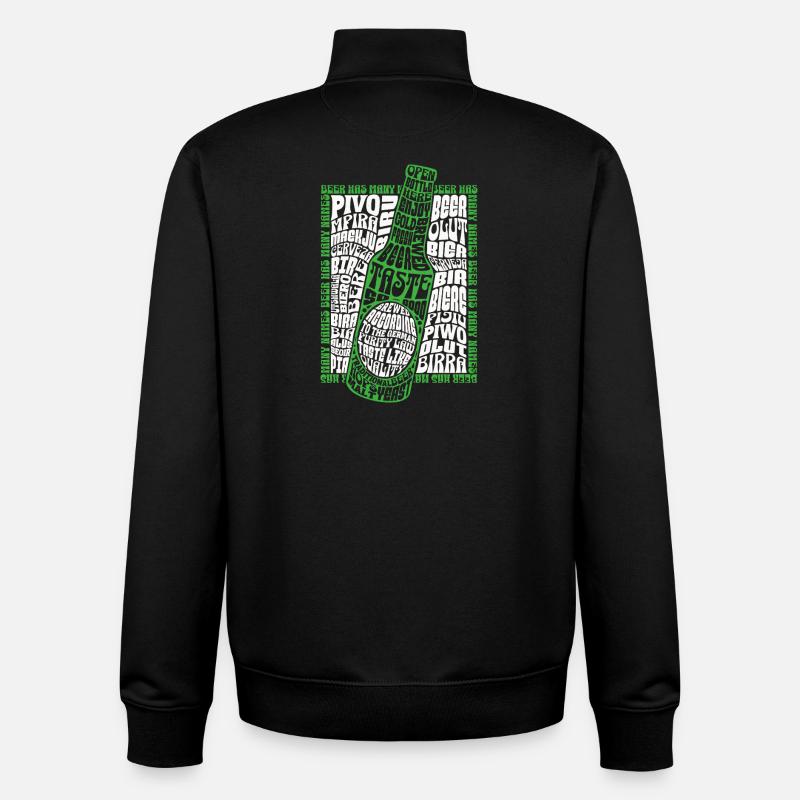 Bier - Unisex Organic Zip Sweatshirt von Stanley/Stella - Schwarz