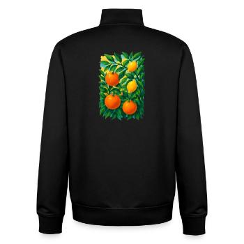 Citrus Grove Dream - Unisex Organic Zip Sweatshirt by Stanley/Stella - black - Back - AI Model Male 185 light (185cm)