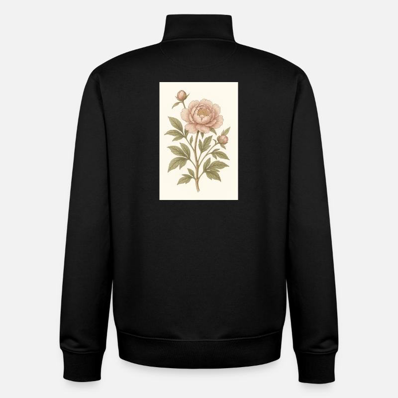 Eine klassische Blume - Unisex Organic Zip Sweatshirt von Stanley/Stella - Schwarz