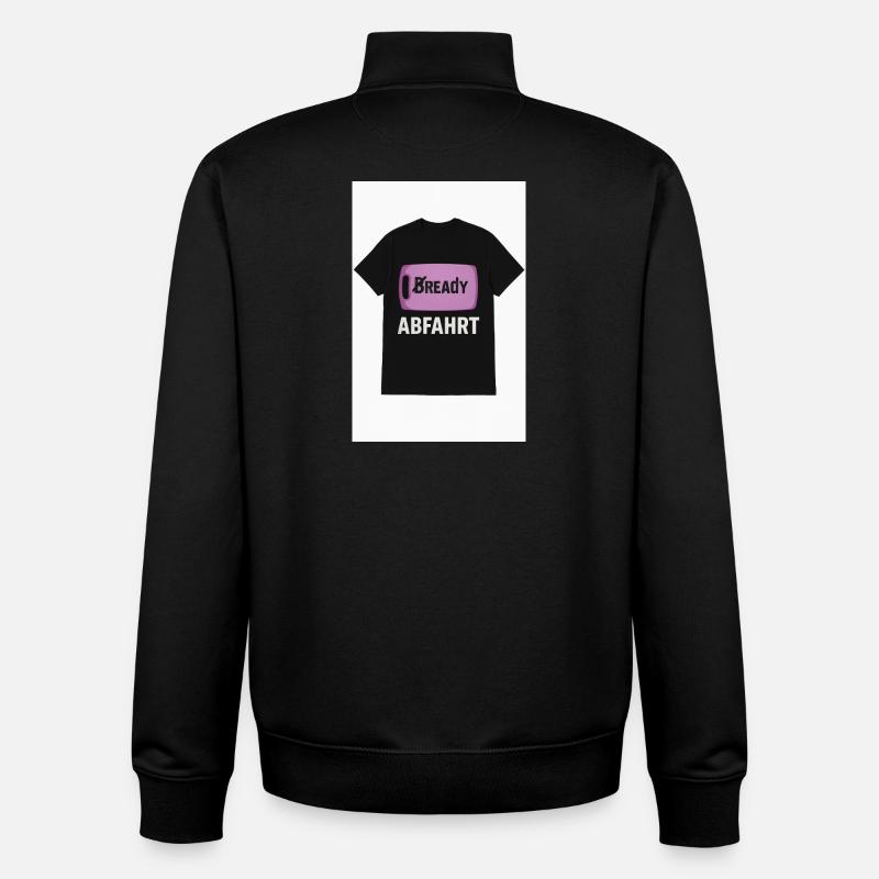 Bready Abfahrt T-Shirt mit Backwaren-Motiv - Unisex Organic Zip Sweatshirt von Stanley/Stella - Schwarz