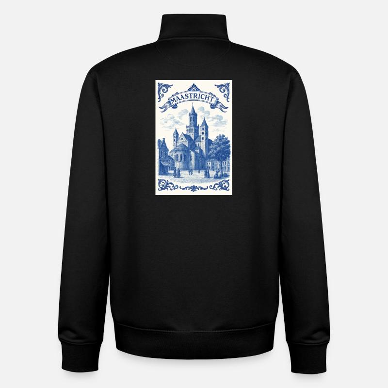 Saint Servatius Basilica Maastricht - Unisex Organic Zip Sweatshirt by Stanley/Stella - black