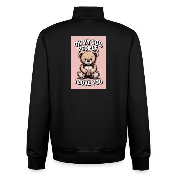 NEXUS VISTA 2050: Where Dreams Meet Reality - Unisex Organic Zip Sweatshirt von Stanley/Stella - Schwarz - Hinten - AI Model Male 185 light (185cm)