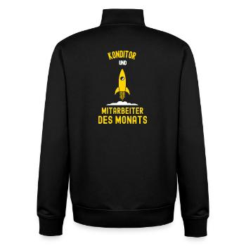 Pastry Chef Employee of the Month Confectionery Colleague - Unisex Organic Zip Sweatshirt by Stanley/Stella - black - Back - AI Model Male 185 light (185cm)
